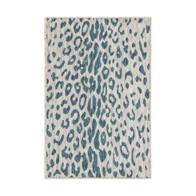 Teal Samburu Indoor/Outdoor Safari Rug