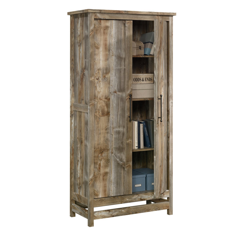 Rustic Cedar 72" Freestanding Storage Cabinet with Adjustable Shelves