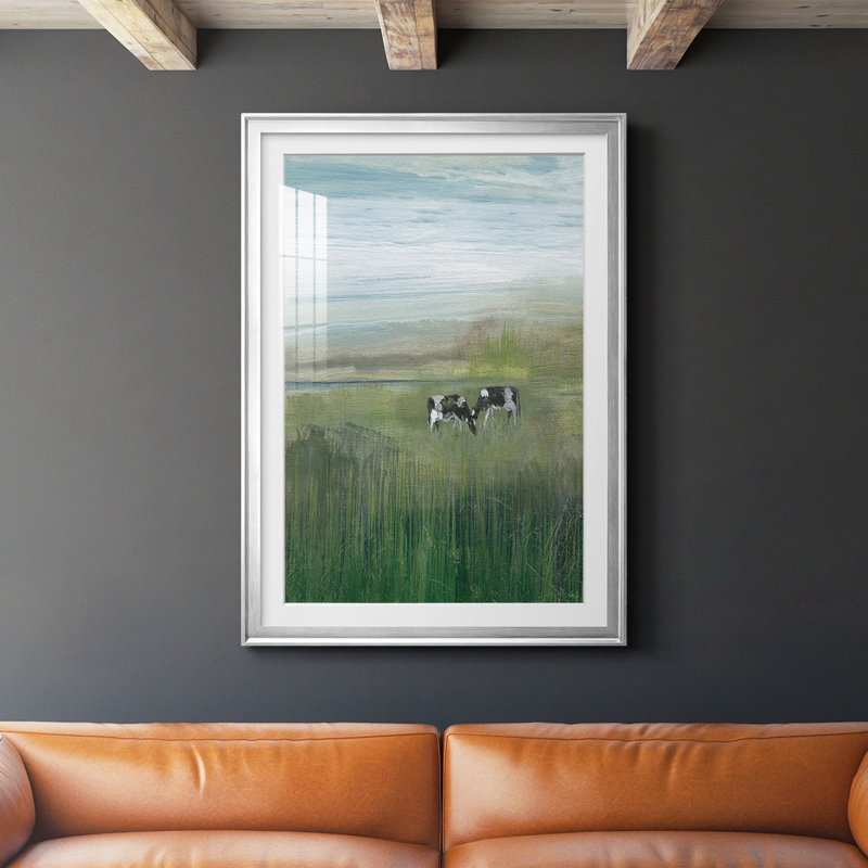 31_Out To Pasture I, reproduction encadrée de qualité supérieure - prête à être accrochée, Argent