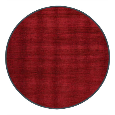 Machine Washable Solid Red Area Rug