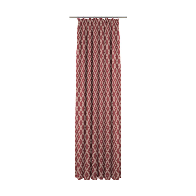 Esteban Pinch Pleat Opaque Single Curtain, 145cm Width x 245cm Drop, Dark red
