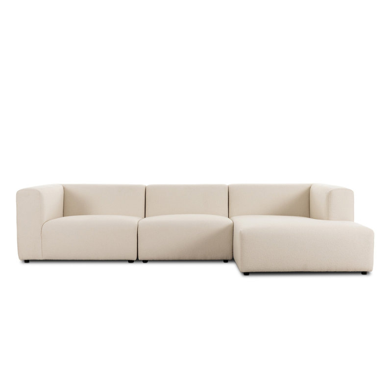 Lawndale Sectional, Fayette Cloud Polyester Blend, Right Hand Facing