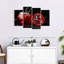 Ensemble de 4 toiles tendues Peche Grenade Prosecco-1839618553