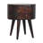 21" Walnut Solid Wood Oval Two Drawer Nightstand