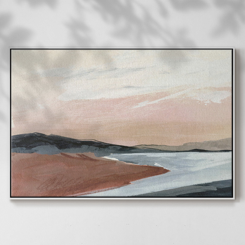 Paynes Coast I, reproduction d'art sur toile, H 27 po x l 41 po x P 2 po, Blanc