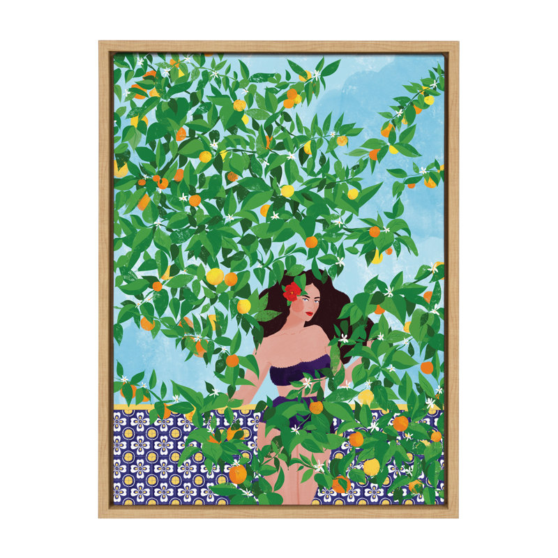 Sevilla Girl Nature-Inspired Canvas Art with Polystyrene Frame