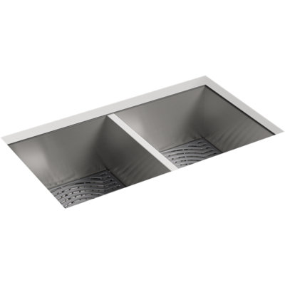 Ludington 32'' L Stainless Steel Double Basin Kitchen Sink