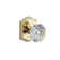 Crystal Single Dummy Door Knob with Traditional Arch Rose