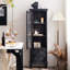 Armoire sur pied en bois massif noir