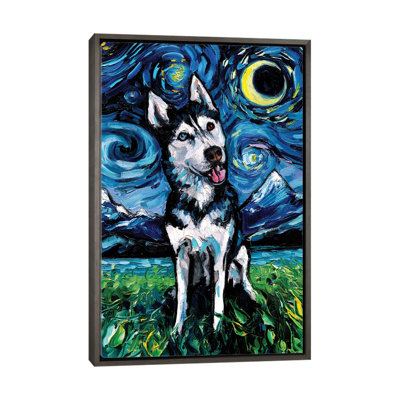 « Happy Husky Night » par aja Trèves, reproduction d’art