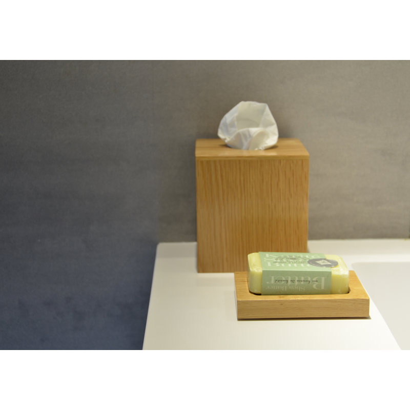 Ayven Tissue Box Cover, Natural Oak