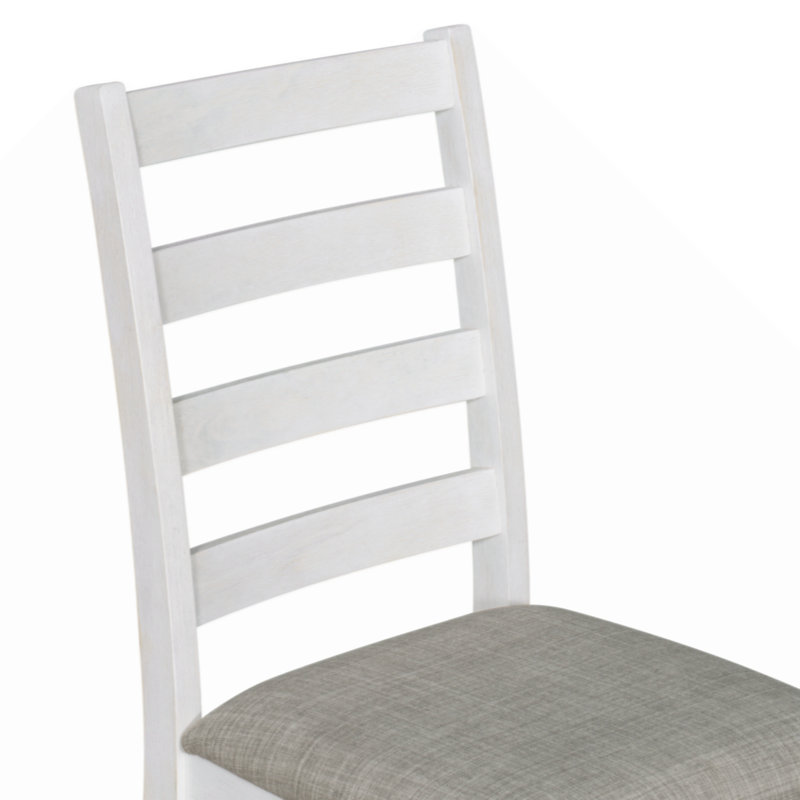 Rustic Style 6-Piece Dining Room Table Set, Gray, Whitewash/Gray