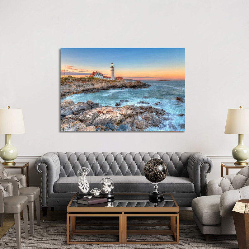 Portland Sunrise by David Gardiner - Print on Canvas, 101.6 cm H x 66.04 cm W x 3.175 cm D, Wrapped Canvas
