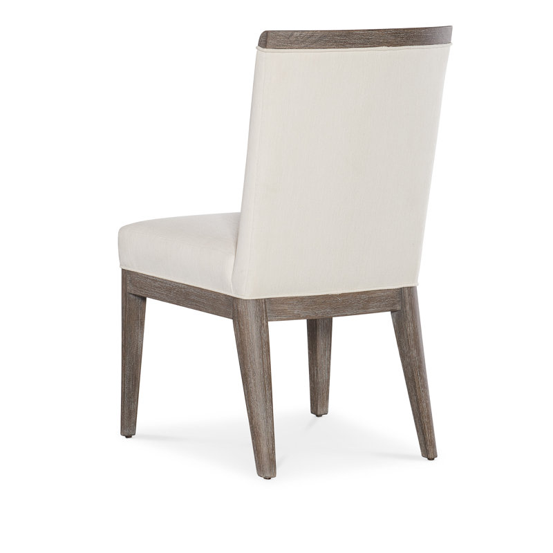 Modern Mood Upholstered Dining Side Chair, Dark Wood/Mink