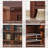 Farmhouse Sideboard Buffet Cabinet with 2 Glass Doors, Adjustable Shelves, Engineered Wood Coffee Bar Console Table-1810899855-1811895712-1810899853