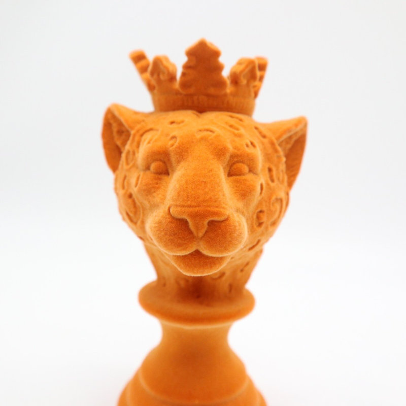 Sculpture léopard Aadison, Orange