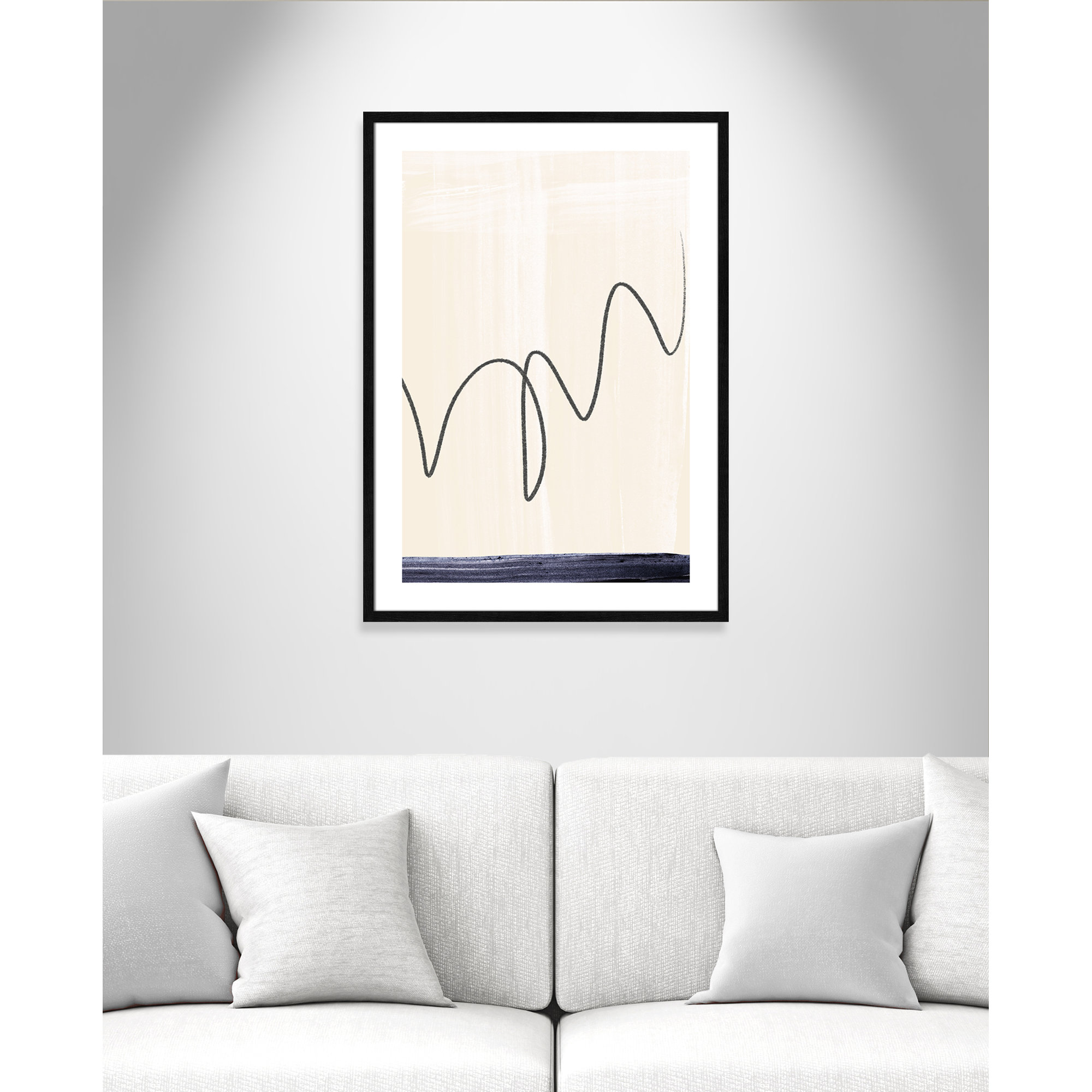 Departured II - Picture Frame Painting Print, Black Framed Paper, 35.5" H x 25.5" W x 0.75" D