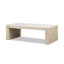 Table basse à cascade géométrique empilable en bois récupéré Cresha