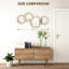Décoration murale dorée avec art en métal 3D - Miroir pour les maisons, 42,25 po x 22