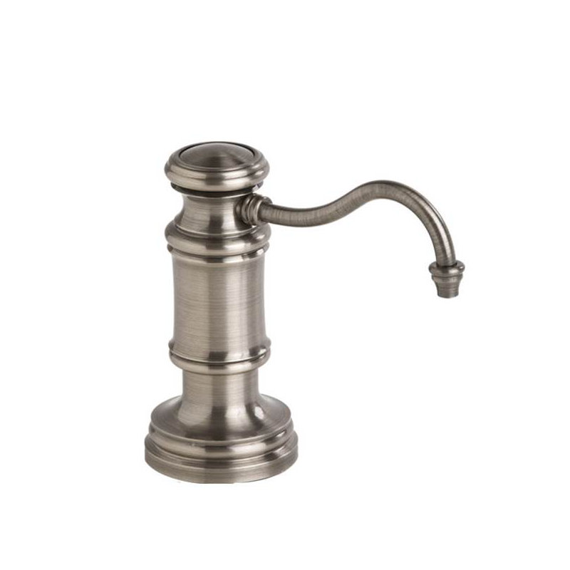 Traditional Soap/Lotion Dispenser - Hook Spout, Satin Nickel