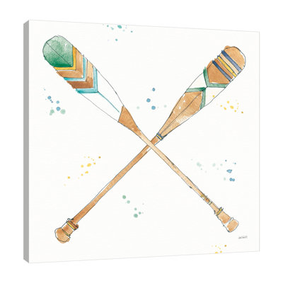 "Lakehouse Oars", toile tendue par Anne Tavoletti