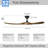 3- Blade Large Indoor Solid Wood Ceiling Fan With Remote Control-998374811-998374808