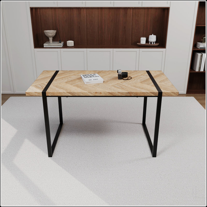 Modern Minimalist MDF Wood Colour Desktop, Legs, Small Sized Dining Table, Computer Desk, Office Desk