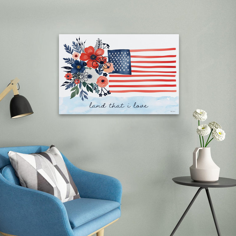 Art floral drapeau américain, H 24 po x l 16 po
