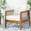 Chaises longues modernes de patio, chaise de corde de bois d'acacia pour la maison de patio