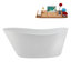 Baignoire autoportante 59 "avec drain interne Streamline