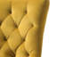 2 chaises et velours jaune - siège rembourré en mousse confortable, motif capitonné sophistiqué, garniture cloutée tendance, rembourrage de qualité construction, ornement,