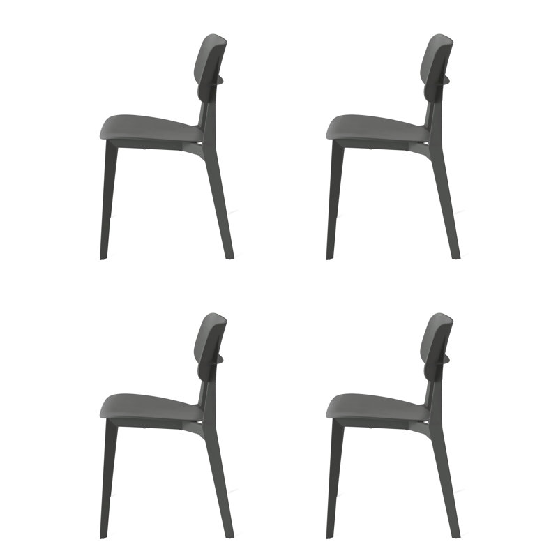 Chaise empilable d'extérieur et d'intérieur Stellar, Gris anthracite