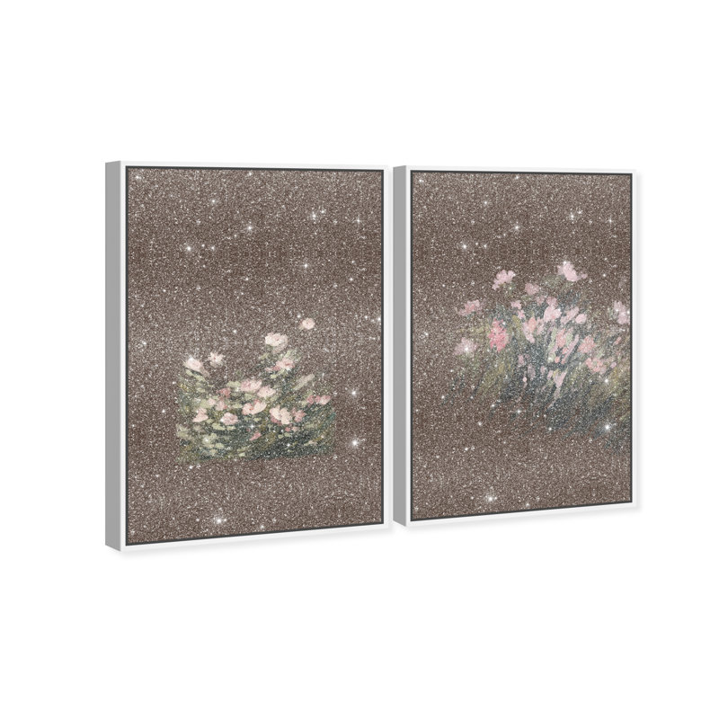 Secret Garden Set Set by Oliver Gal, 17"H x 25"W, White Floater Frame