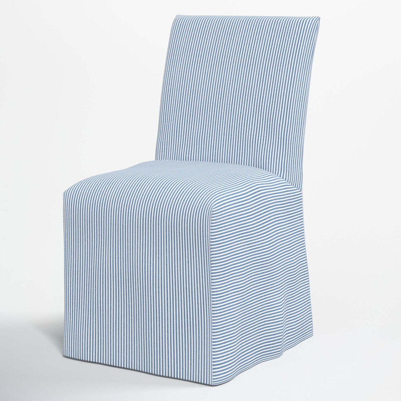 Chaise parsons Ivka, Oga à rayures bleues BCBG