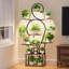Support pour plante d'intérieur à 9 étages de 63 po de hauteur avec lumière de croissance - grandes tablettes en métal pour plantes multiples