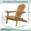 Chaise Adirondack pliante en bois d'acacia-638743605