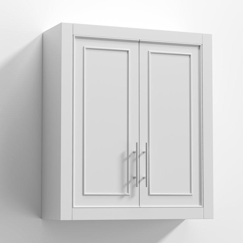 Armoire de rangement murale pour salle de bain H 26 po x l 22 po, Blanc