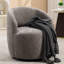Chaise d'appoint moderne en tissu de chenille, pivotante, chaise rembourrée en mousse d'une largeur de 25,6 po avec base pivotante pour chambre à coucher-414963793
