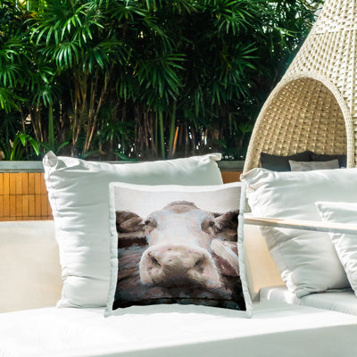 Housse et insert de coussin décoratif carré en polyester pour l'intérieur et l'extérieur