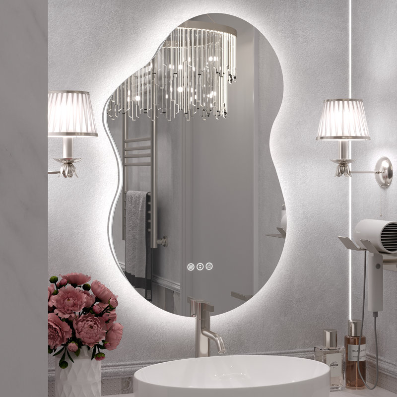 Miroir de salle de bain Molly, 32 po x 20 po, Rétroéclairé seulement