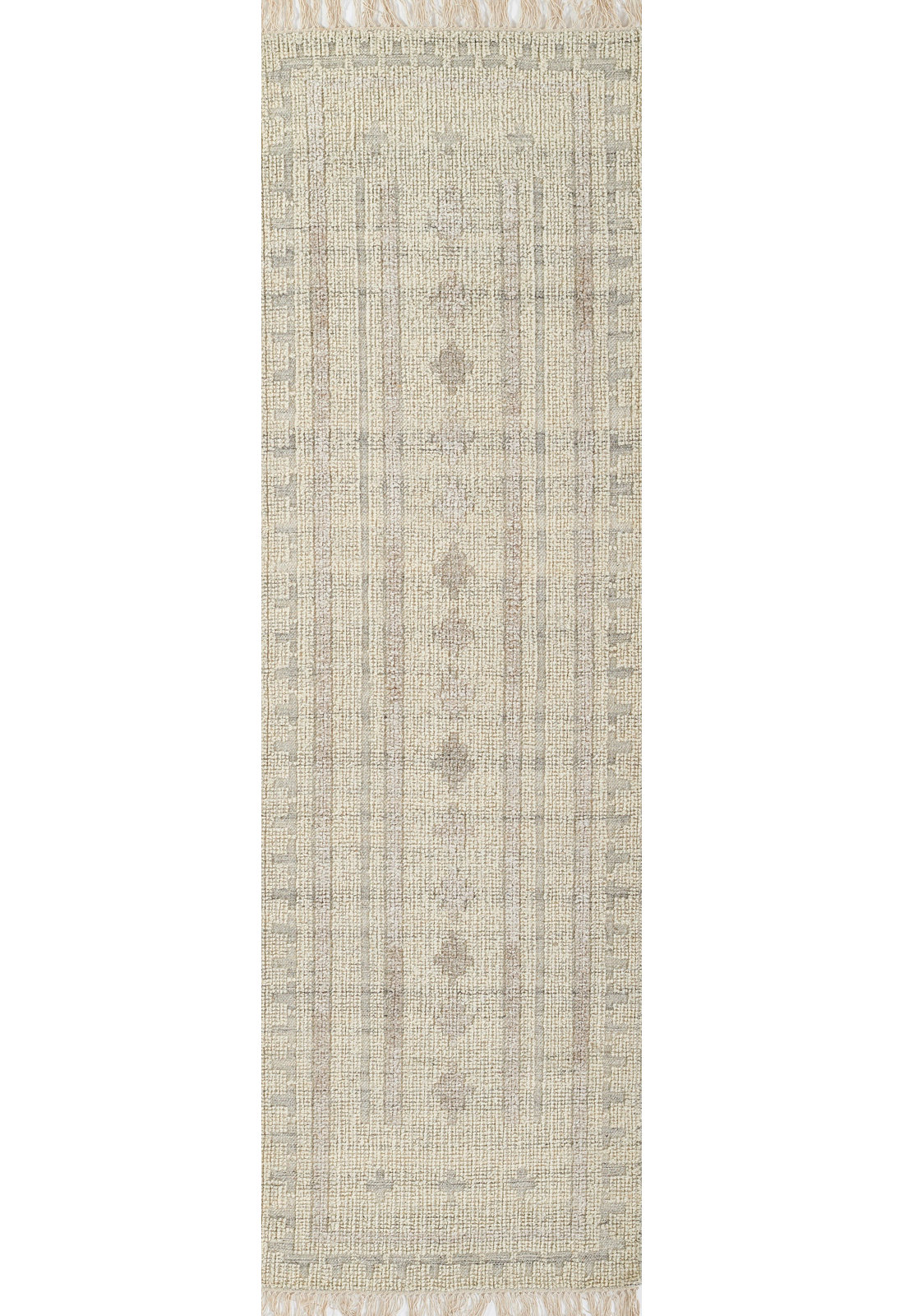 Otto Handmade Ivory Rug, Runner 2'3" x 8'