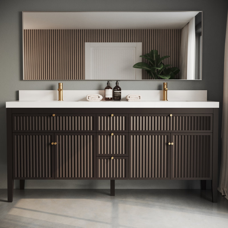 Davos 72in Double Vanity, Espresso