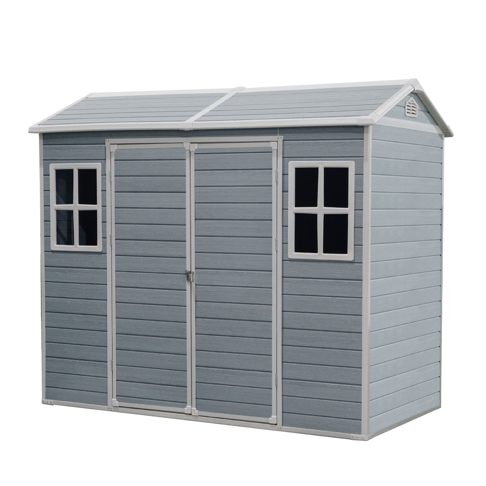 HOA.WWC Outdoor Storage Shed Blue Gray Steep Slope | Wayfair