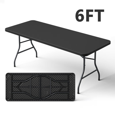 72" Plastic Rectangular Folding Table