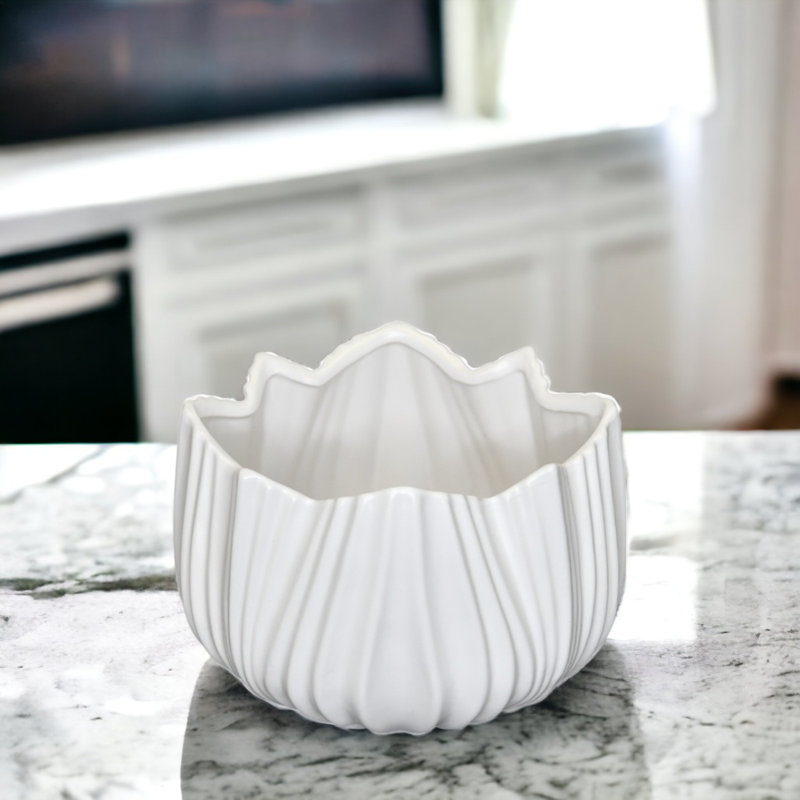 Gouldner Ceramic Table Vase, White