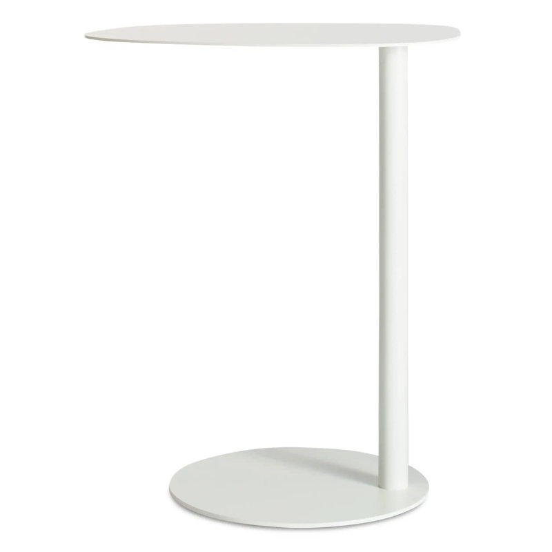 Swole Single End Table, White, 25" H x 20" W x 15" D