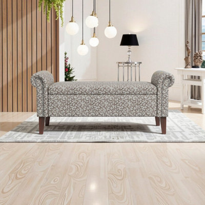 Banc de rangement avec repose-pieds Conrad