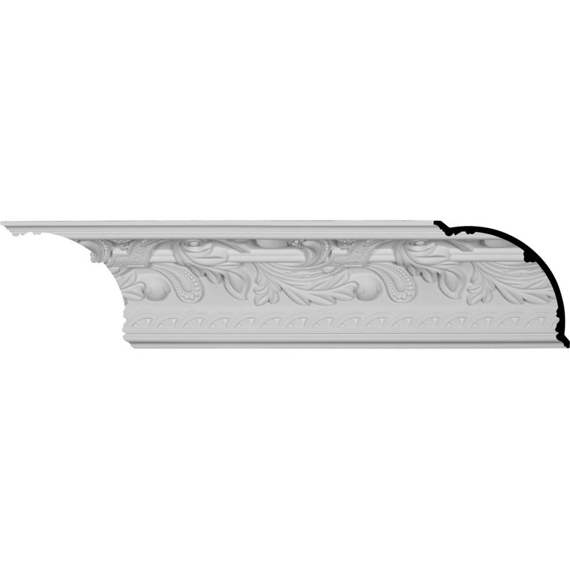 Kinsley White Polyurethane Crown Moulding 94.5" Length
