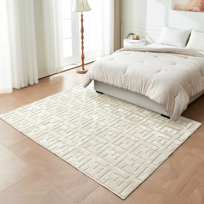Rectangle Geometric Area Rug