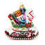 Rocking Horse with Gifts Glass Ornament